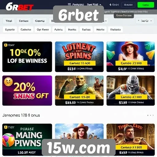 Promoções e bônus disponíveis na plataforma 6rbet